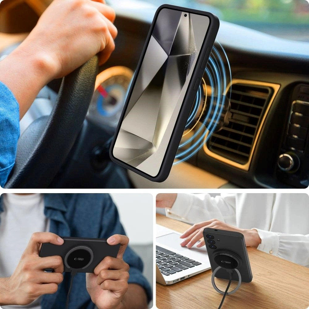 Samsung Galaxy S26+ (Plus) Tech-Protect Silikon Deksel - MagSafe Kompatibel - Svart