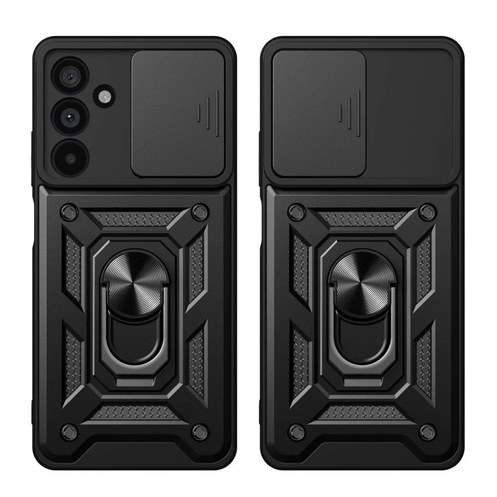 Samsung Galaxy A37 Tech-Protect Camshield Deksel med Magnetisk Ring & Stativfunksjon - Svart