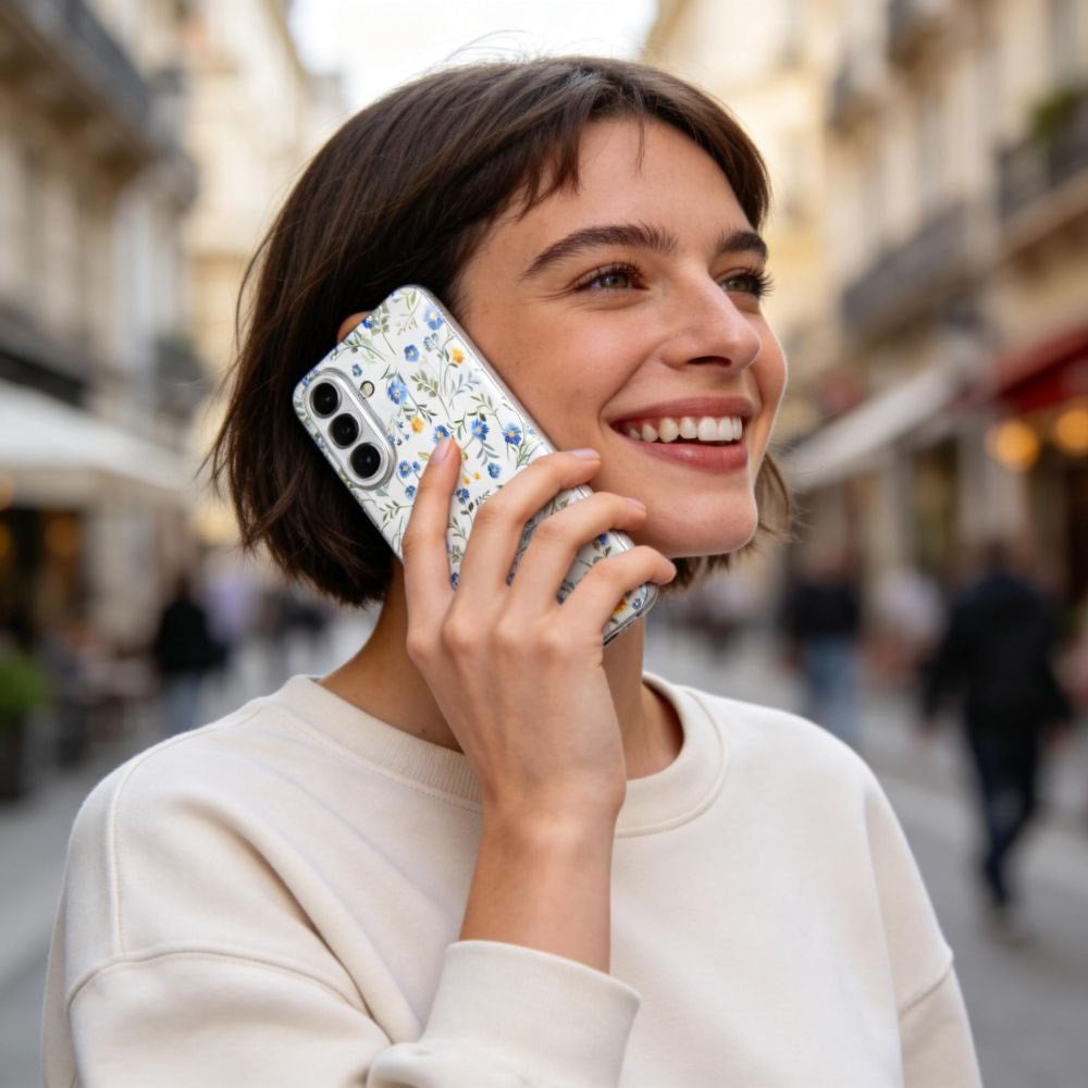 Samsung Galaxy A37 Tech-Protect FlexAir Fleksibel Plast Deksel - Blomst