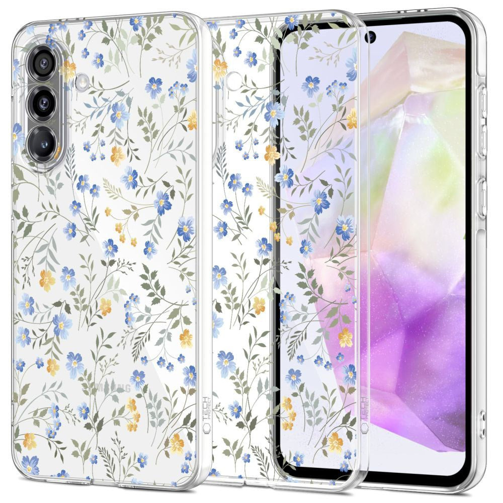 Samsung Galaxy A37 Tech-Protect FlexAir Fleksibel Plast Deksel - Blomst