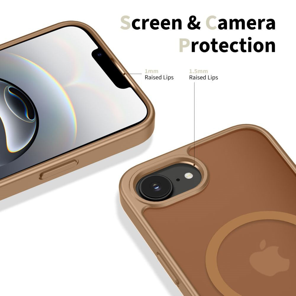iPhone 17e / 16e Tech-Protect BasicMag Hybrid Deksel - MagSafe Kompatibel - Matt Brun
