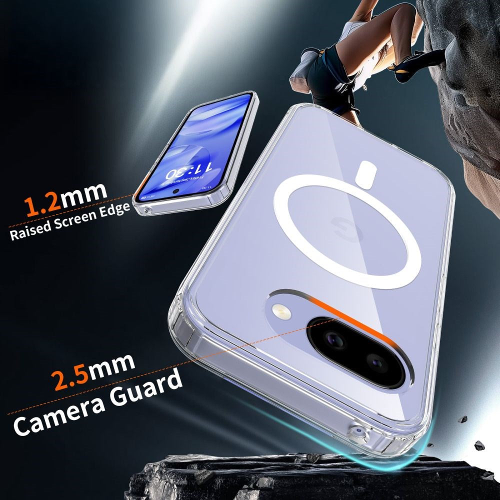 Google Pixel 10a Tech-Protect Flexair Hybrid Deksel - MagSafe Kompatibel - Gjennomsiktig