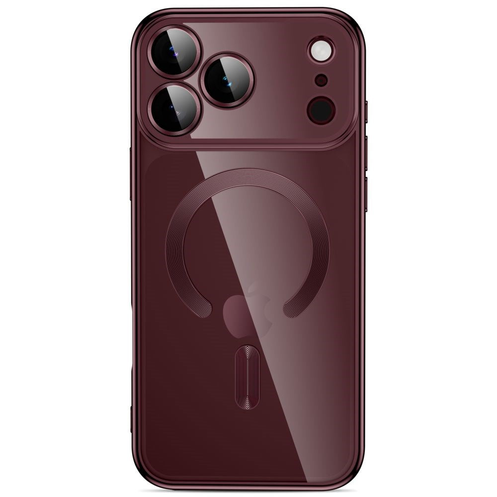 iPhone 18 Pro Max / 17 Pro Max Tech-Protect MagFlex Deksel - MagSafe Kompatibel - Burgundy / Gjennomsiktig
