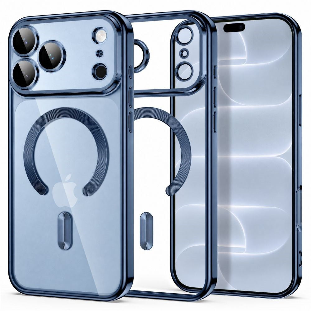 iPhone 18 Pro Max / 17 Pro Max Tech-Protect MagFlex Deksel - MagSafe Kompatibel - Blå / Gjennomsiktig
