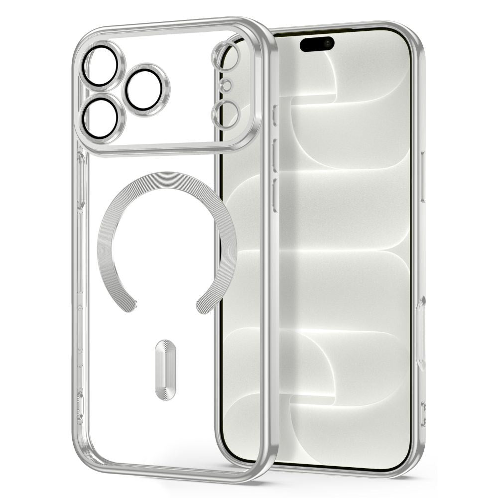 iPhone 18 Pro Max / 17 Pro Max Tech-Protect MagFlex Deksel - MagSafe Kompatibel - Sølv / Gjennomsiktig