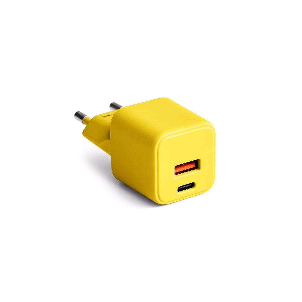 Colorum 30W Vegglader m. 1x USB-A & 1x USB-C - Yellow