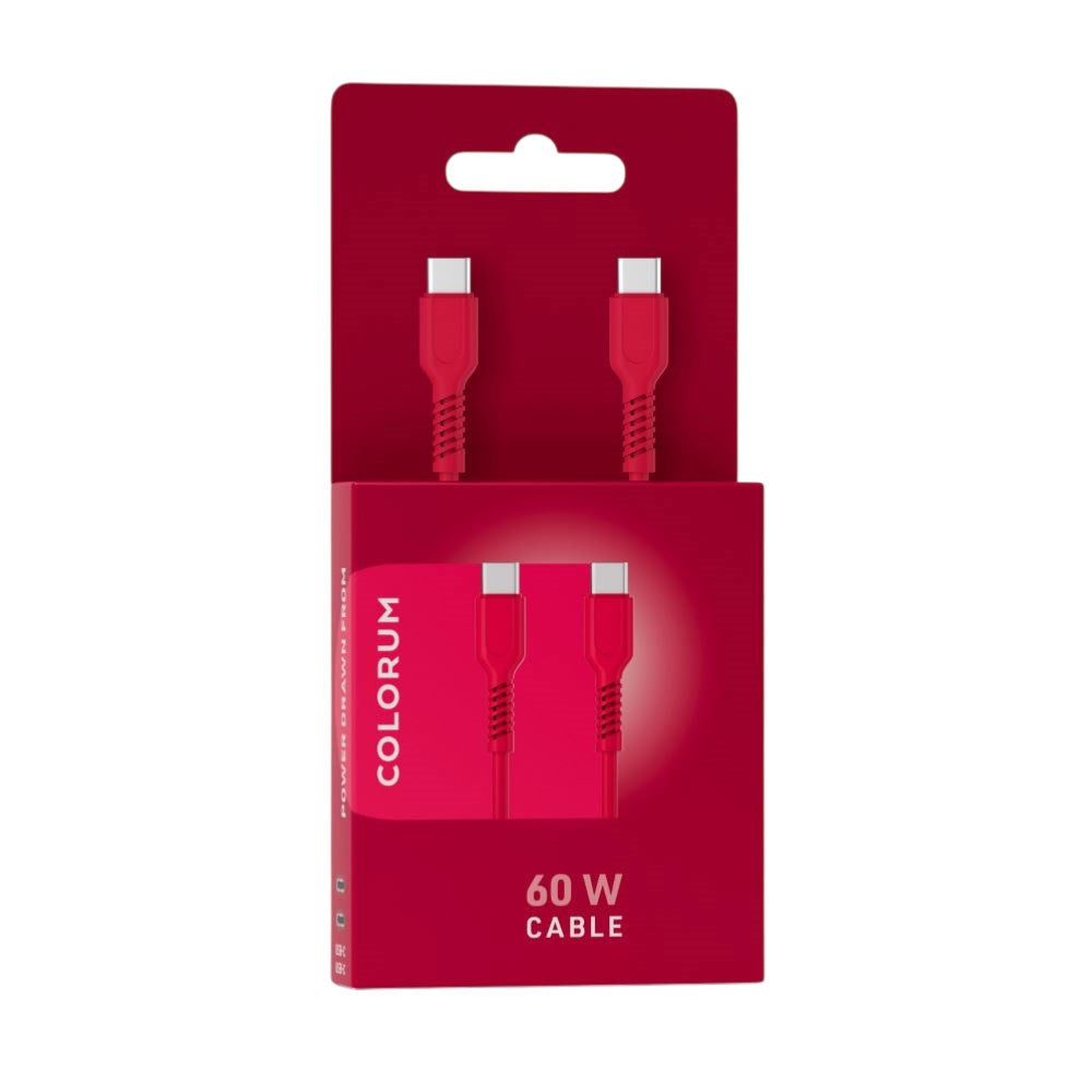 Colorum 60W USB-C til USB-C Kabel - 1.8m - Magenta