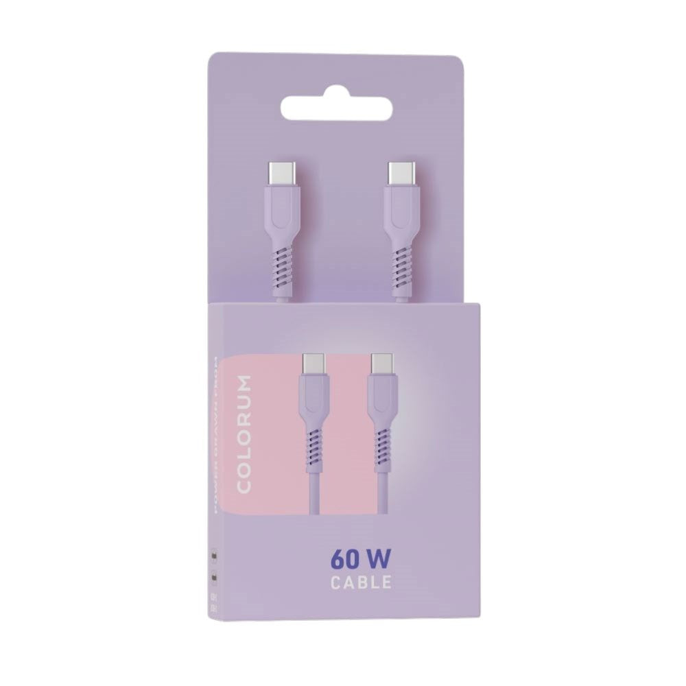 Colorum 60W USB-C til USB-C Kabel - 1.8m - Lavender