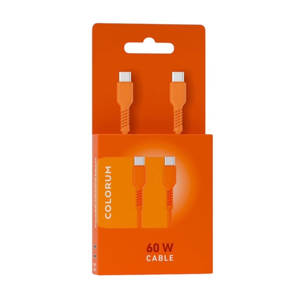 Colorum 60W USB-C til USB-C Kabel - 1.8m - Orange