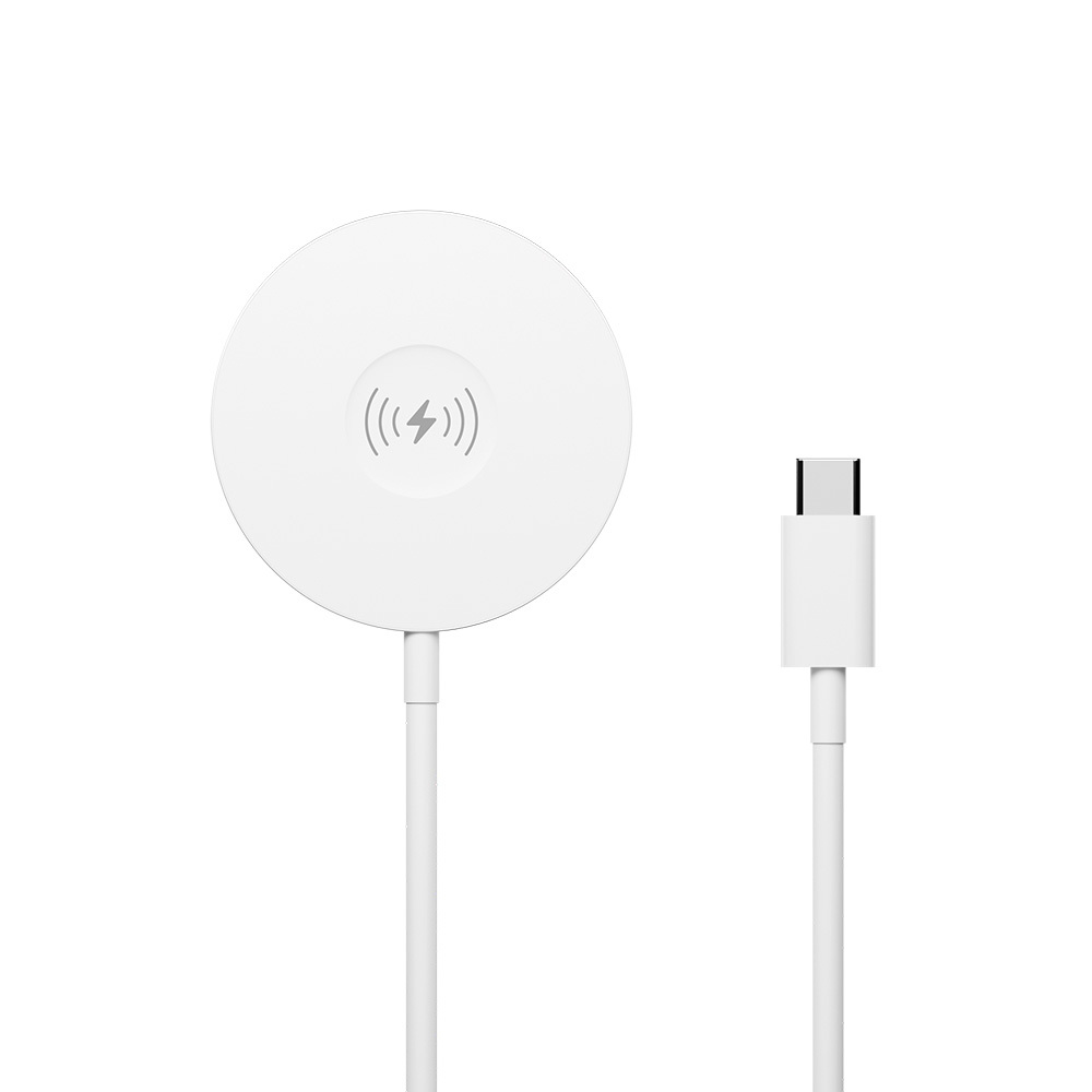 Forever MAWC-400 3-i-1 Magnetisk Trådløs Lader - 15W - USB-C - MagSafe Kompatibel - Hvit