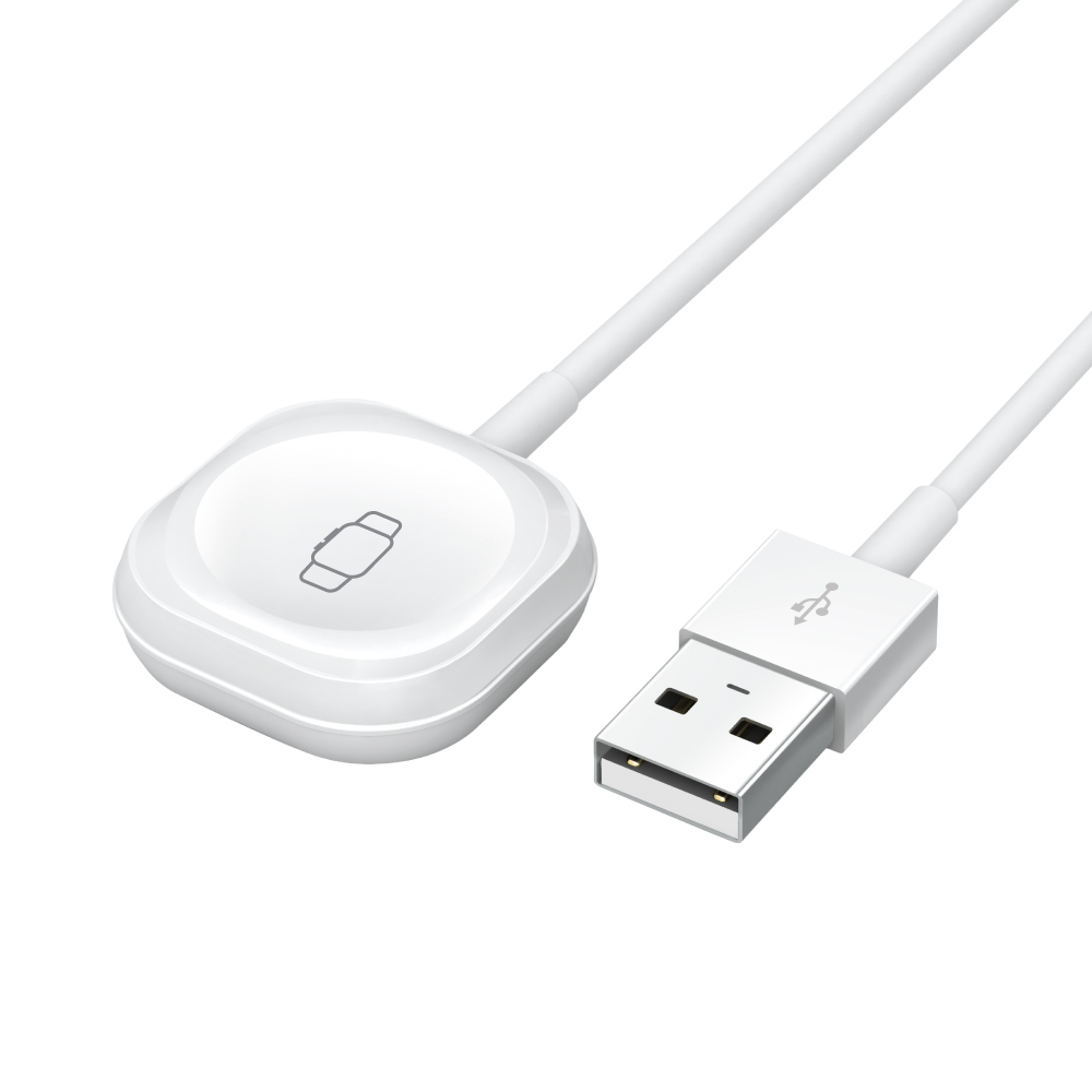 Forever MASM-100 3W Trådløs Lader til Smartwatch - USB-A - MagSafe Kompatibel - Hvit