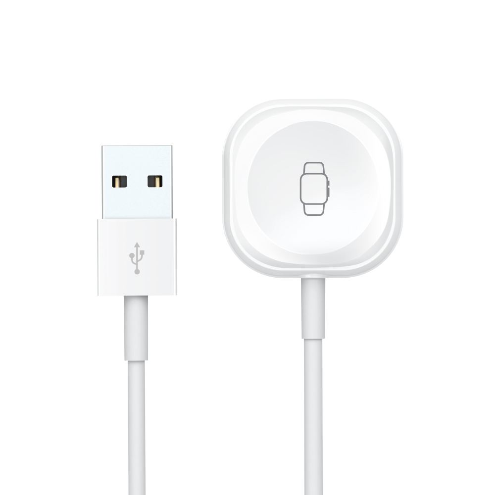 Forever MASM-100 3W Trådløs Lader til Smartwatch - USB-A - MagSafe Kompatibel - Hvit