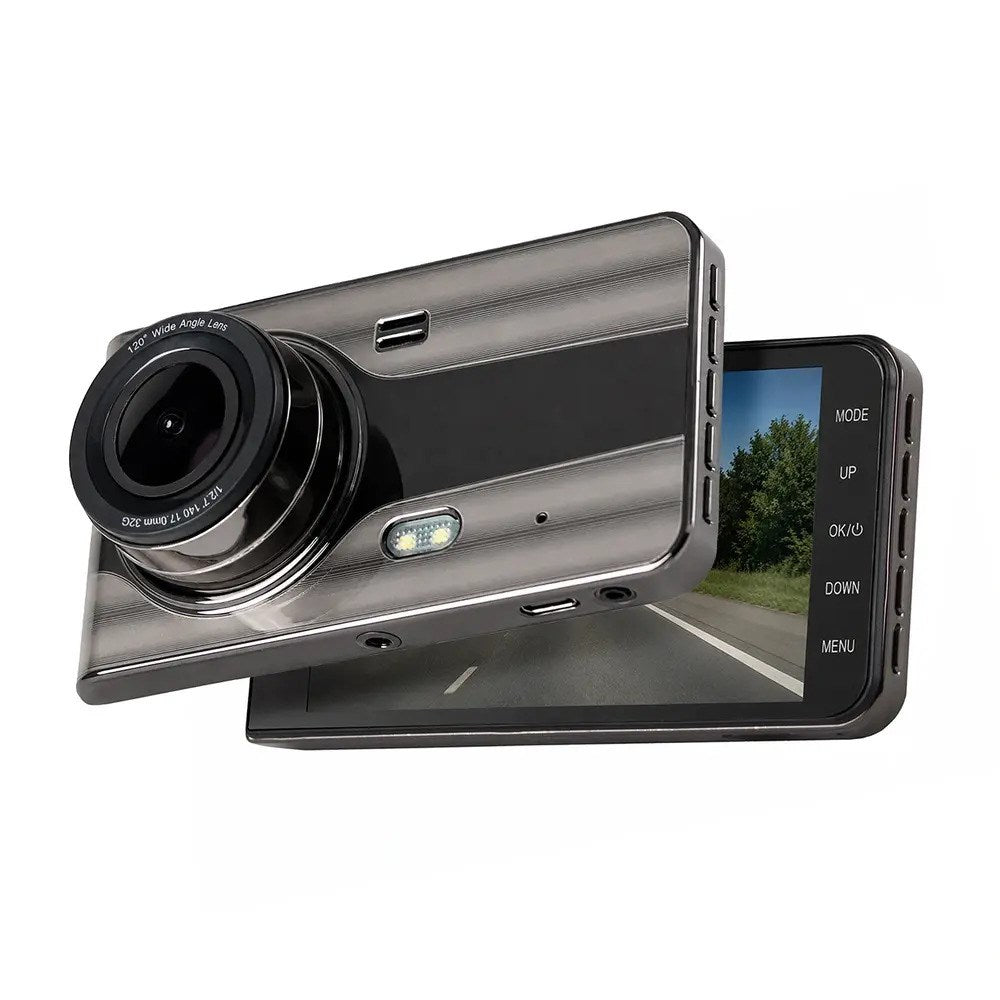 DVR979G Full HD Dashcam for Bil Hurtel med Ryggekamera - Beige