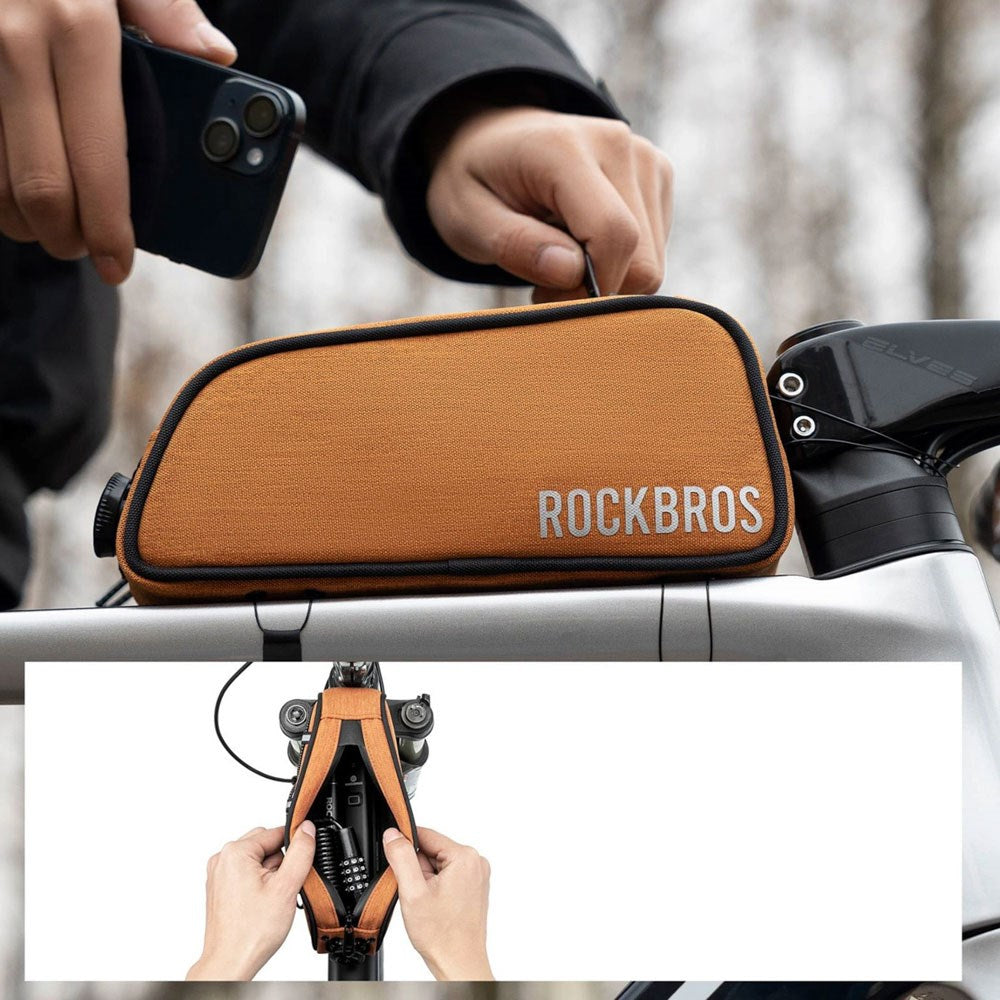 Rockbros Sykkelveske til Sykkelramme - 0.7L - Oransje
