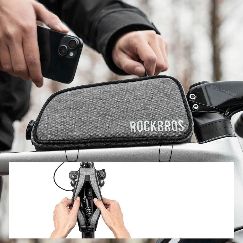 Rockbros Sykkelveske til Sykkelramme - 0.7L - Grå