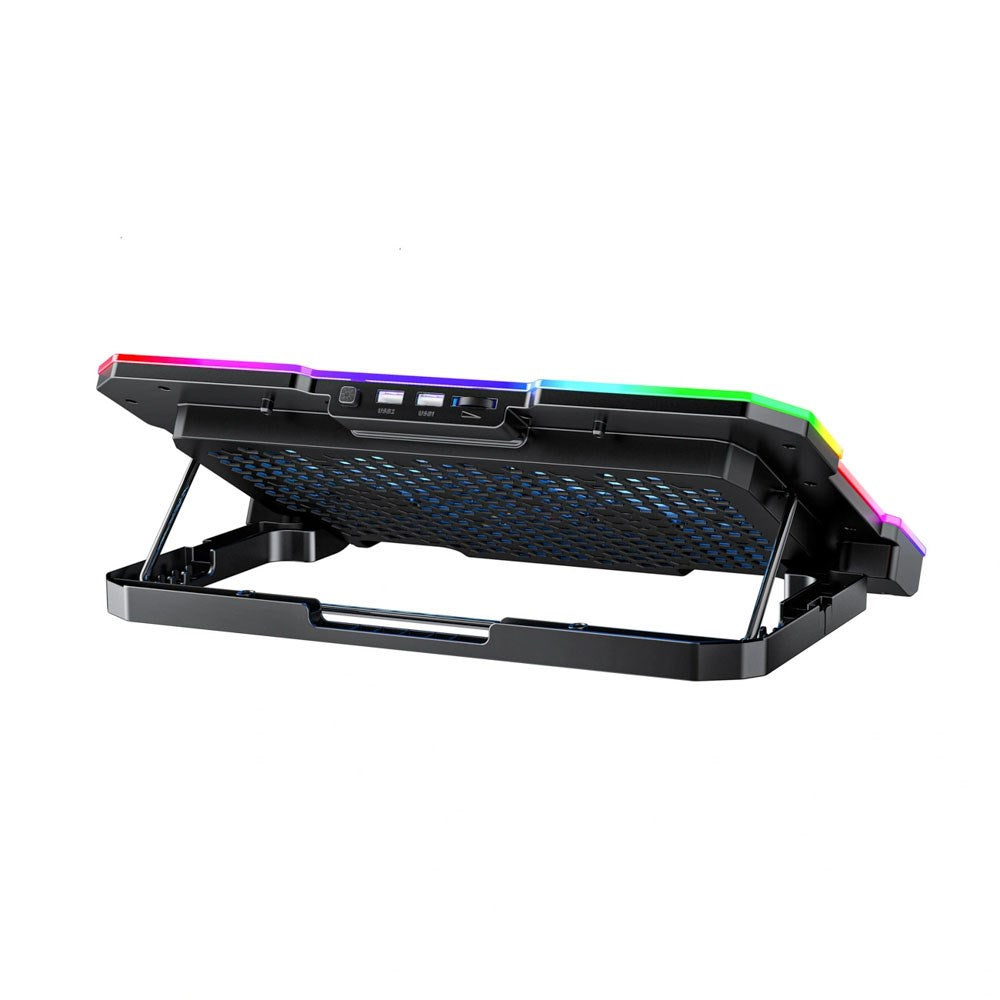Wozinsky NitroCool Datastativ med RGB-Belysning & Kjøling – Svart