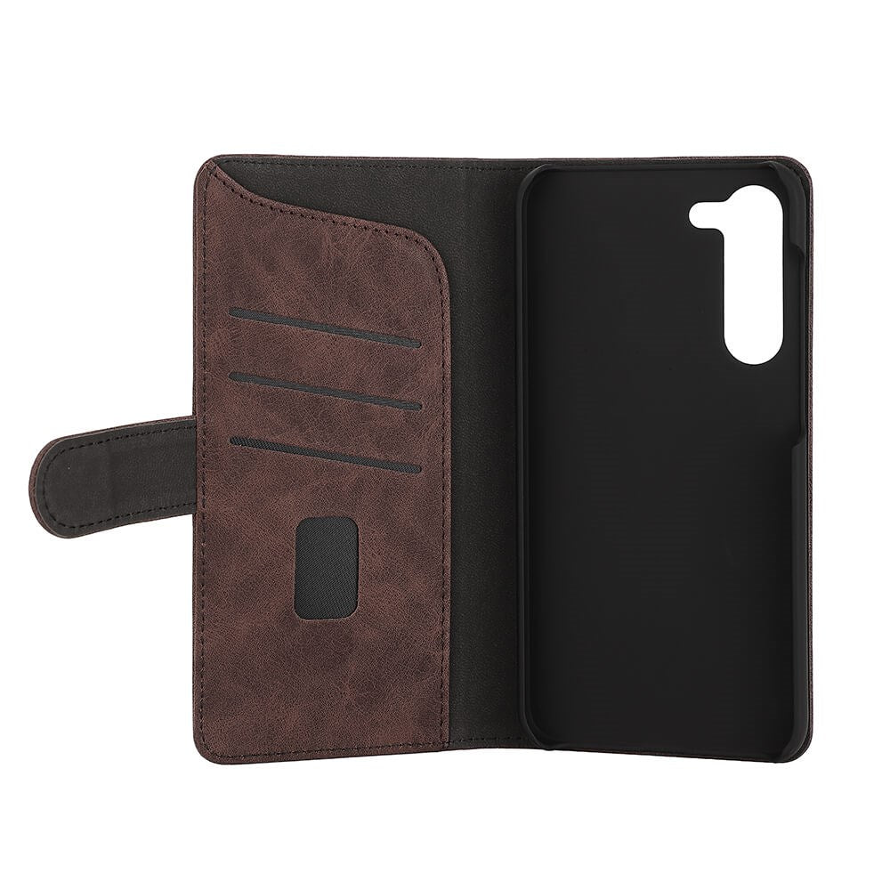 Samsung Galaxy S23+ (Plus) Gear Wallet - Skinn Deksel med Lommebok - Brun