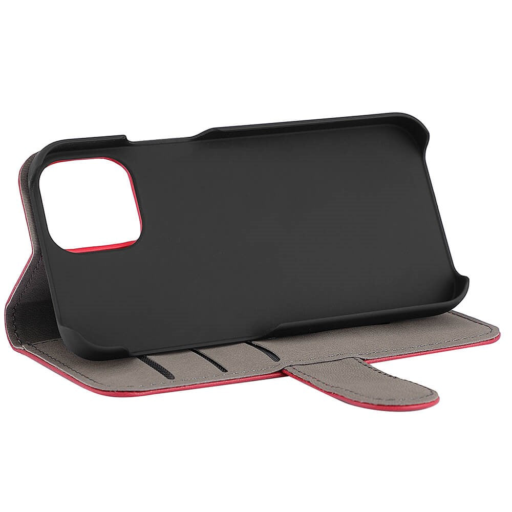 iPhone 13 Mini Gear Wallet - Flippdeksel i Lær med Lommebok - Rød