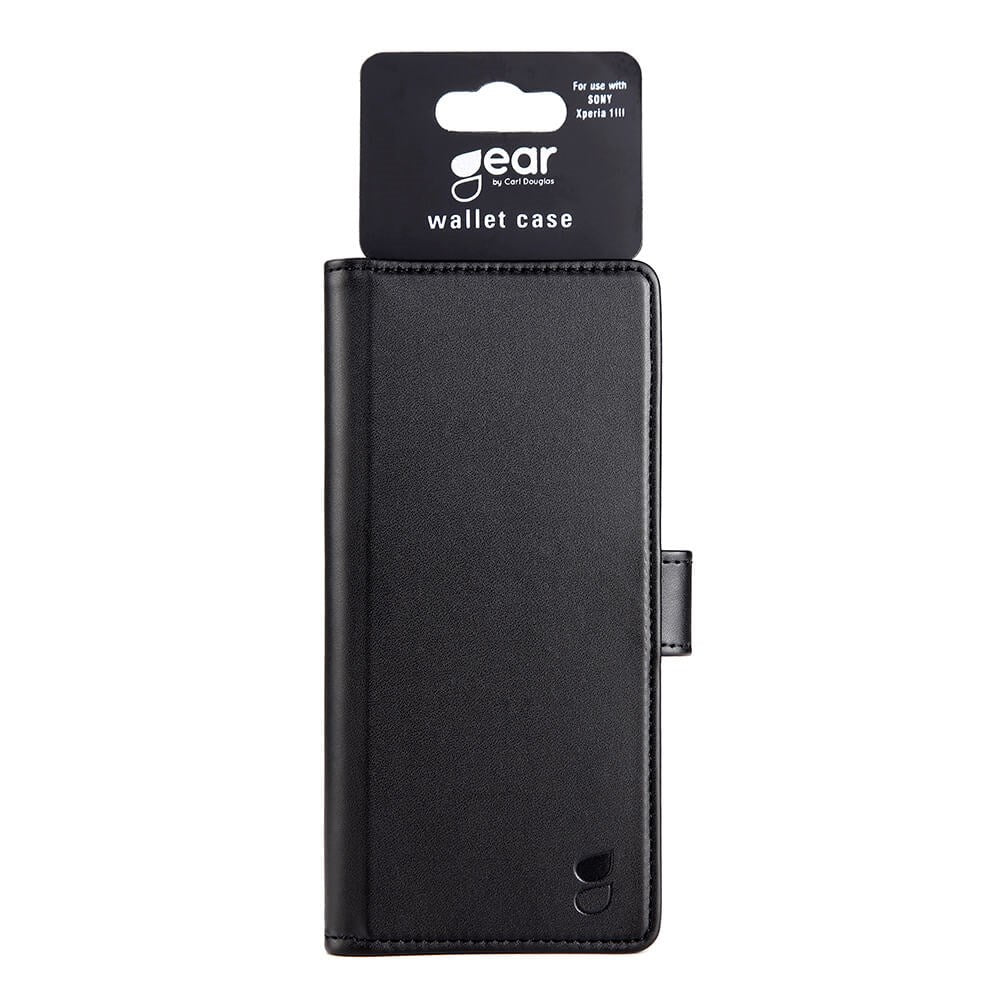 Sony Xperia 1 III GEAR Leather Wallet Deksel - Svart