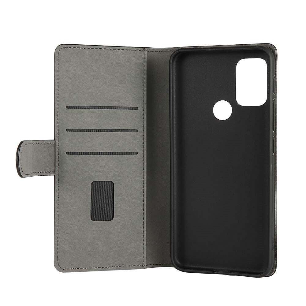 GEAR Motorola Moto G10 / G20 / G30 Wallet Imitert Skinndeksel Med Lommebok - Svart
