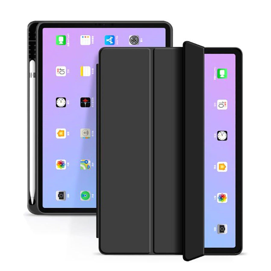 iPad Air 10.9-11" (2025-2020) Tech-Protect Smartcase Deksel Tri-fold & Apple Pencil Holder - Svart