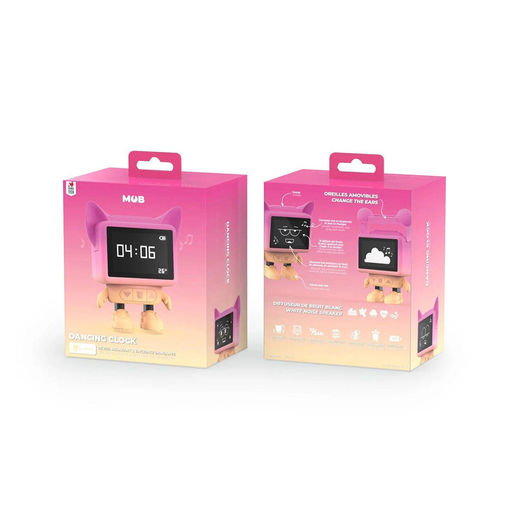 MOB - Dancing Alarm Clock Bluetooth Høyttaler - Rosa