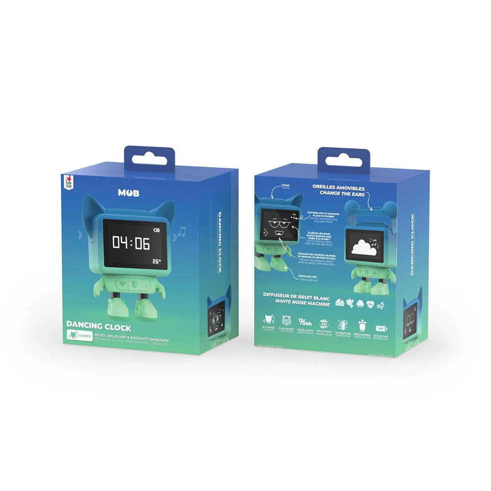 MOB - Dancing Alarm Clock Bluetooth Høyttaler - Blå