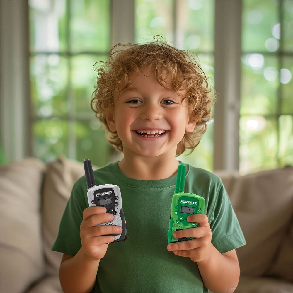OTL MINECRAFT Digitalt Walkie Talkie Sett - 2 stk - Grå / Grønn