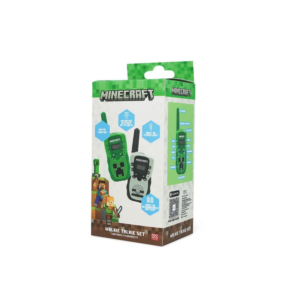 OTL MINECRAFT Digitalt Walkie Talkie Sett - 2 stk - Grå / Grønn