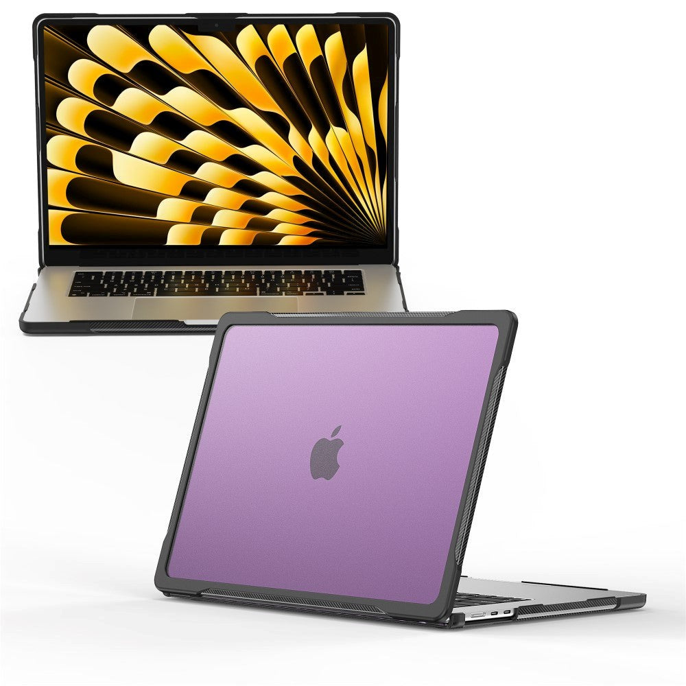 MacBook Air 15" M2/M3/M4 (2023-2025) Hard Plast Deksel - Gjennomsiktig / Lilla