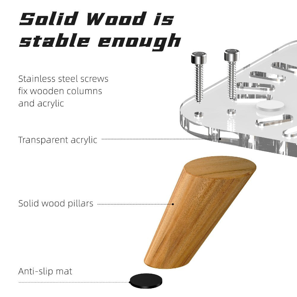 Mac Mini M4 / M4 Pro Stativ - Gjennomsiktig / Tre