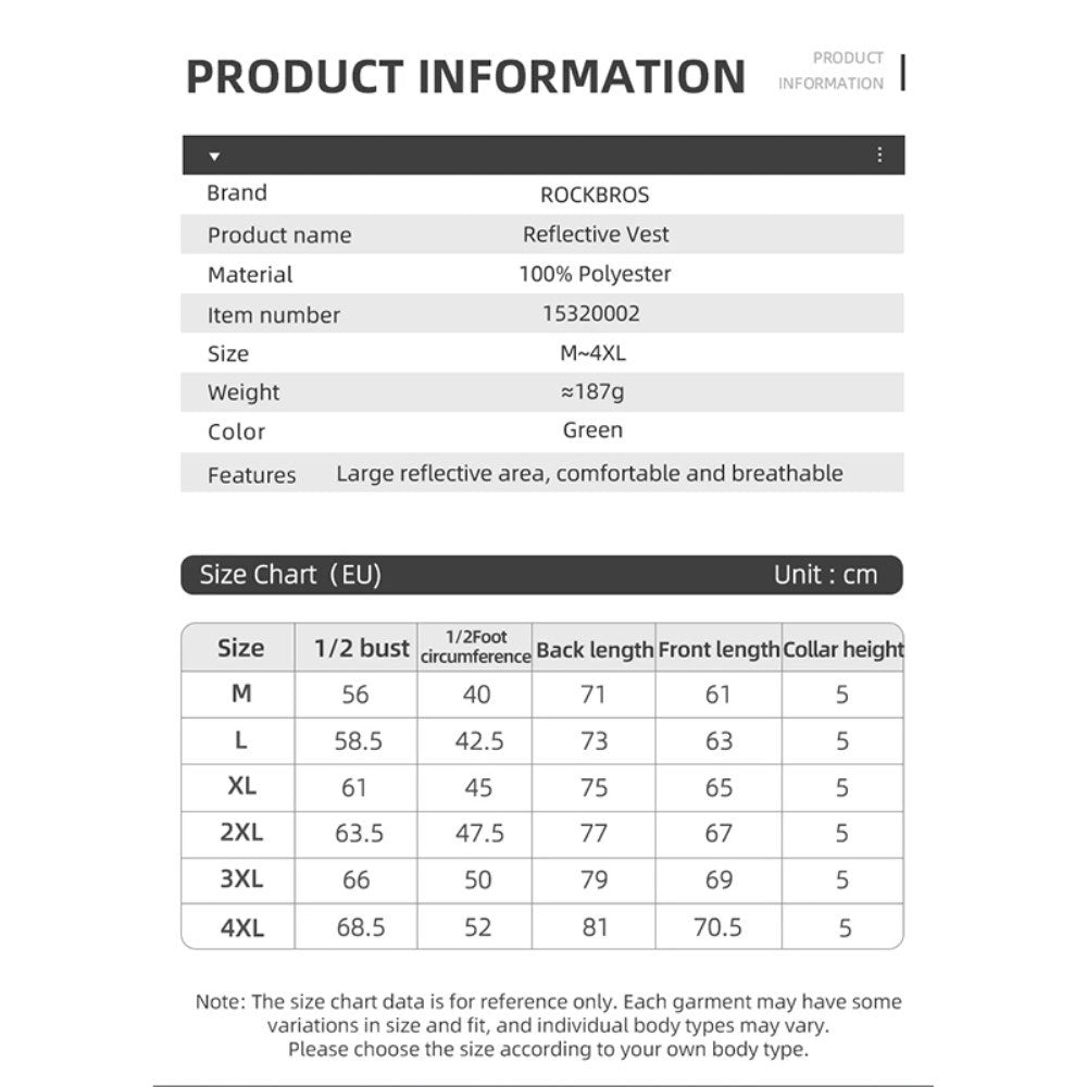 Refleksvest - Størrelse XL - Gul
