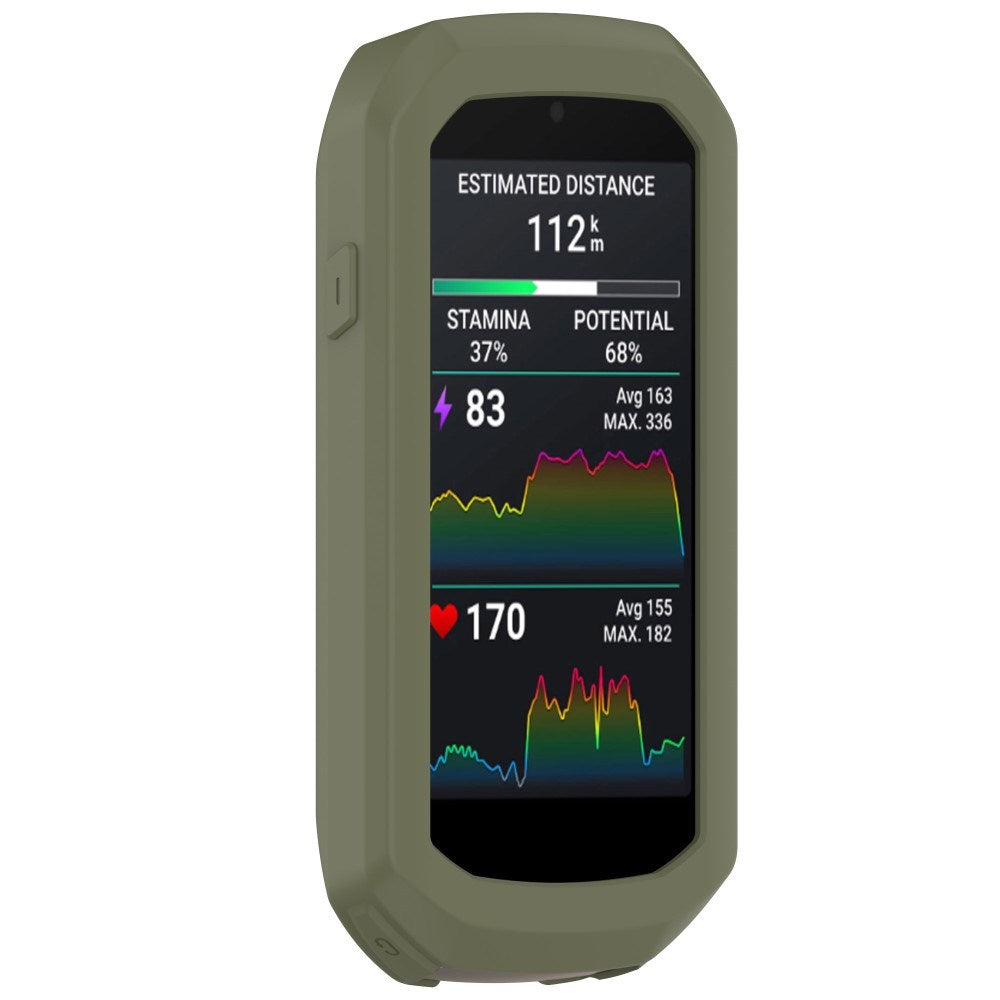 EIDERWOOD Garmin Edge 1050 Silikon Sykkel Computer Deksel - Mørk Grønn