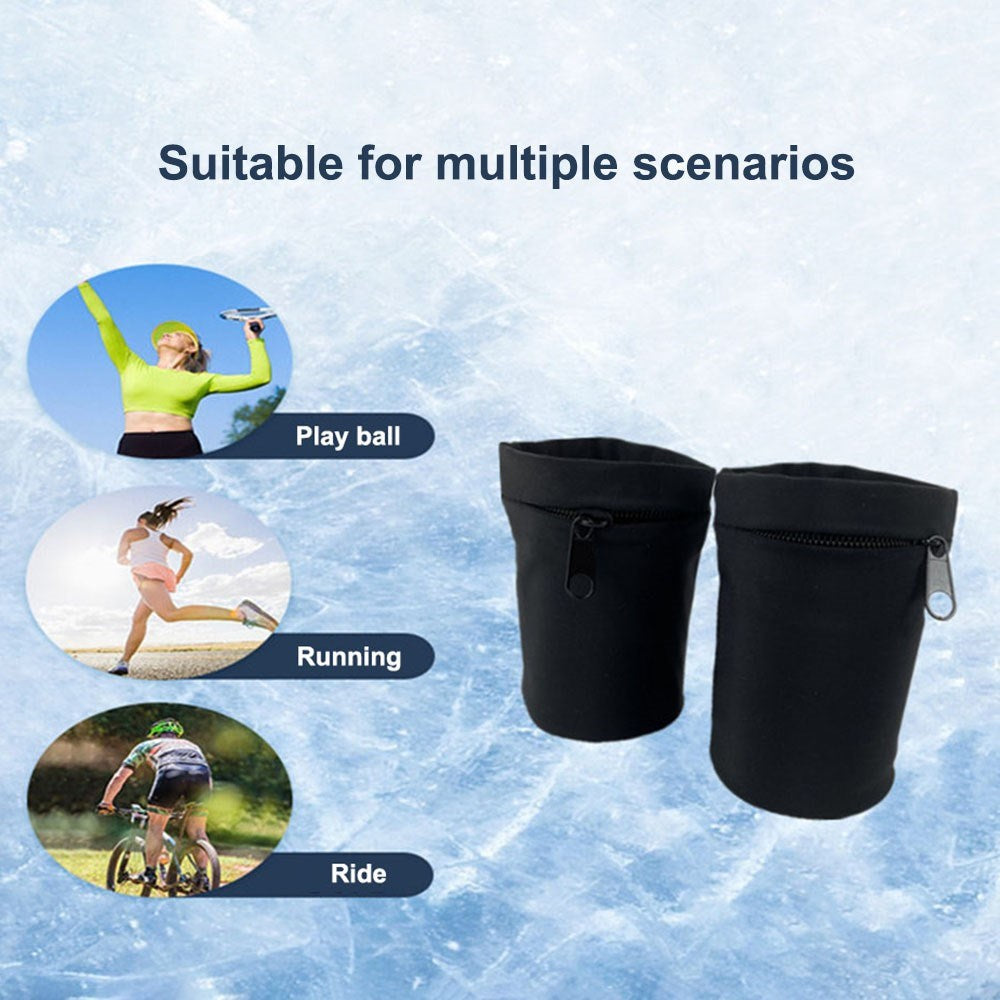 Sportsløpearmbånd for Håndledd med Glidelåslomme - Svart