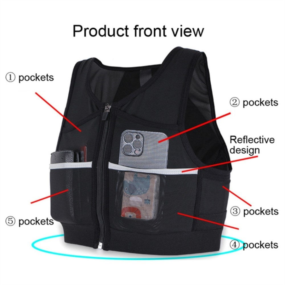 Refleks Løpevest - Størrelse M - Svart