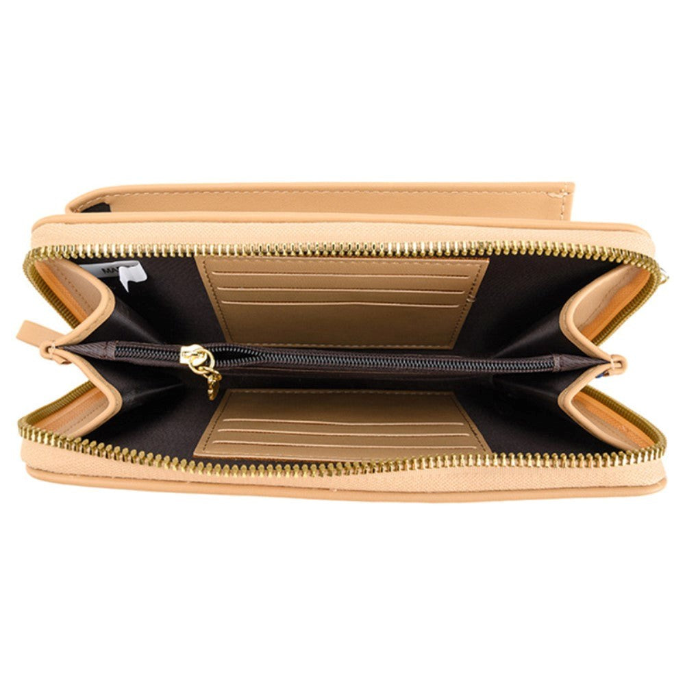 Universal Skinn Clutch m. Skulderrem (160 x 80 mm) - Blå