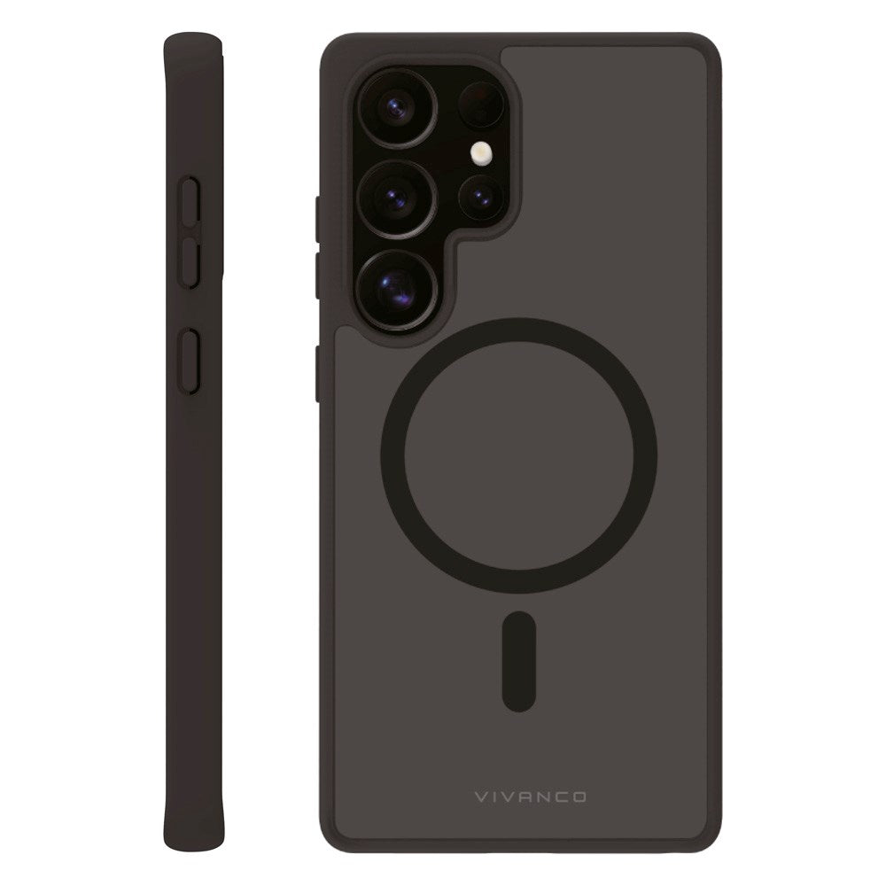 Vivanco Samsung Galaxy S25 Ultra Mag Pro Cover – Gjennomsiktig/Svart