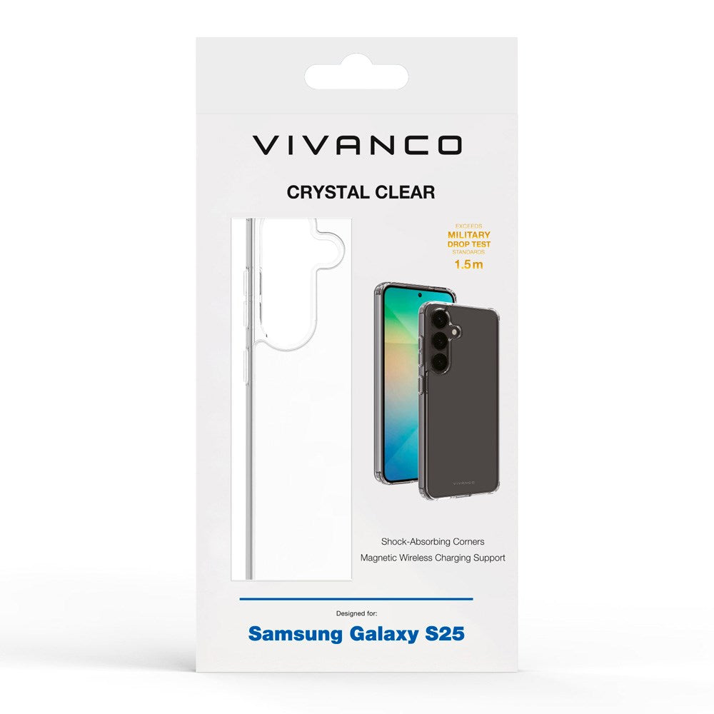 Samsung Galaxy S25 Vivanco Crystal Clear Bakdeksel – Gjennomsiktig