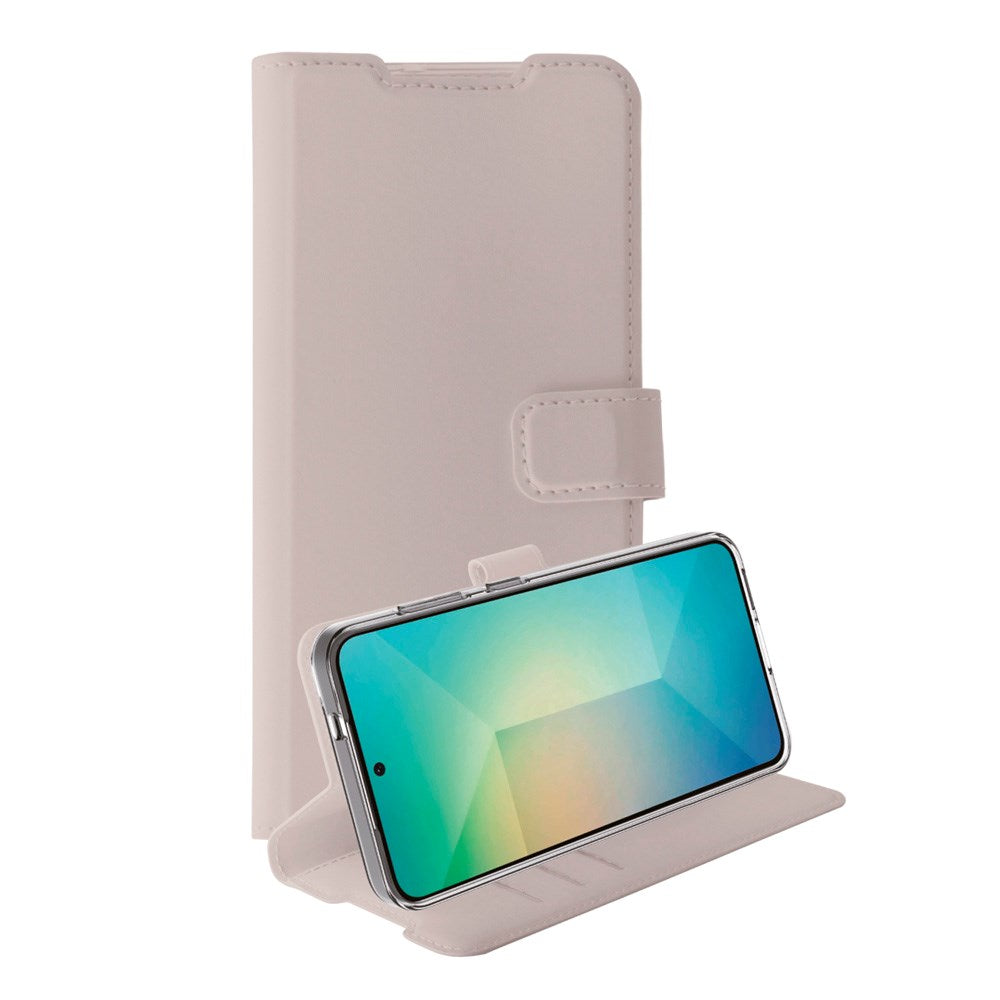Samsung Galaxy S25 Vivanco Classic Wallet Kunstskinn Flipdeksel med Lommebok - Greige