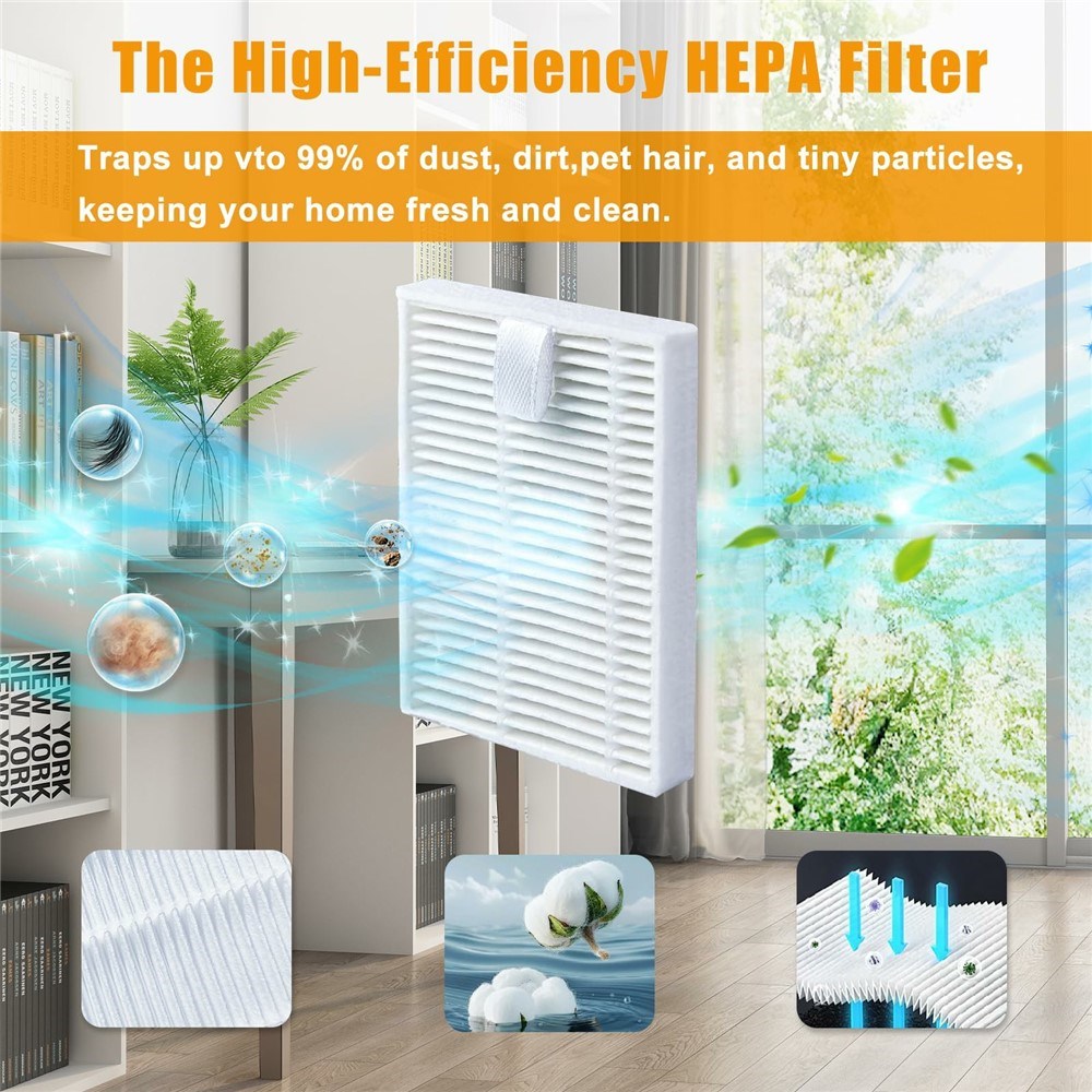 Støvsugerfilter til Xiaomi Robot Vacuum E10 / iRobot Roomba Combo 105 Robotstøvsuger - Hvit