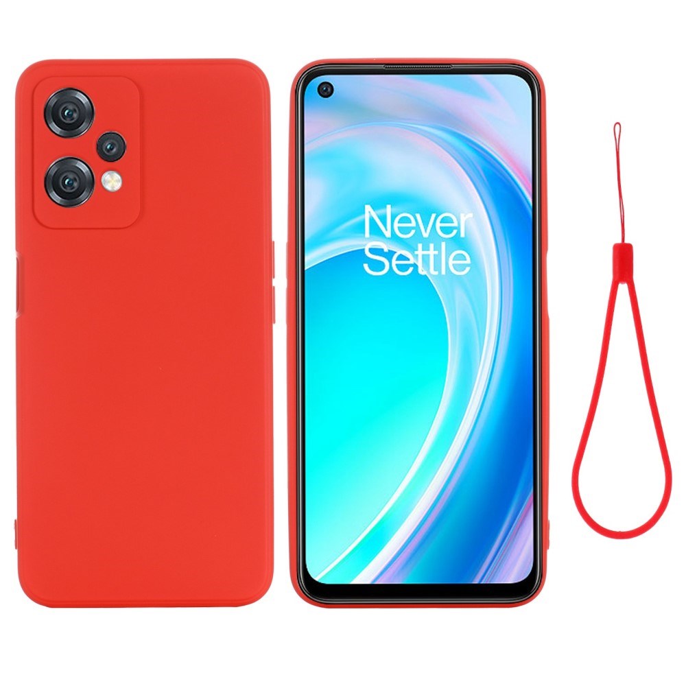 EIDERWOOD OnePlus Nord CE 2 Lite (5G) Liquid Silikon Deksel med Stropp - Rød