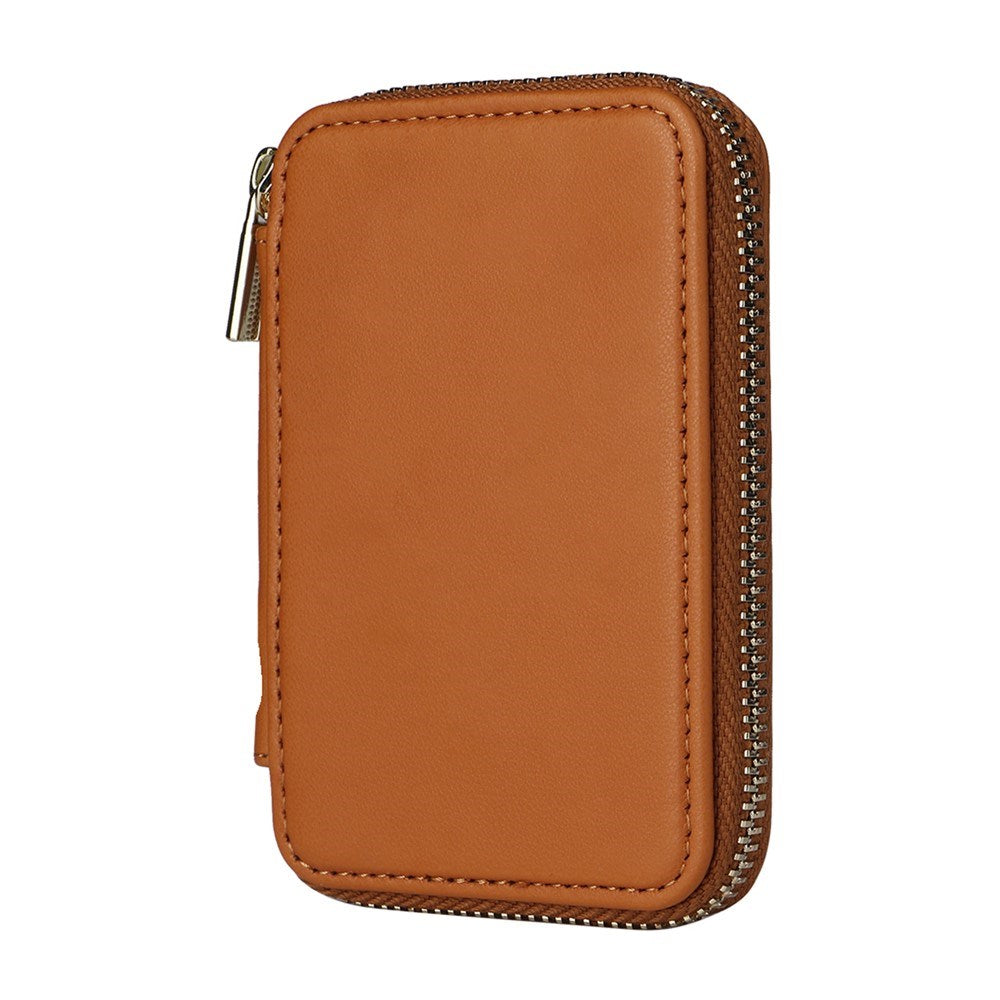 EIDERWOOD Magnetisk Lommebok / Kortholder med Glidelås - MagSafe Kompatibel - Brun