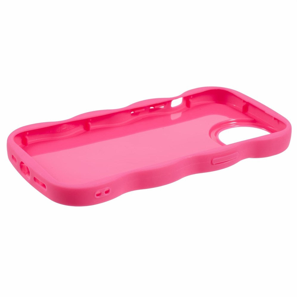 iPhone 15 EIDERWOOD Fleksibelt Plast Wavy Deksel - Pink