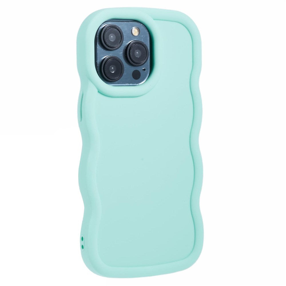 iPhone 15 Pro Max EIDERWOOD Fleksibelt Plast Wavy Deksel - Blå