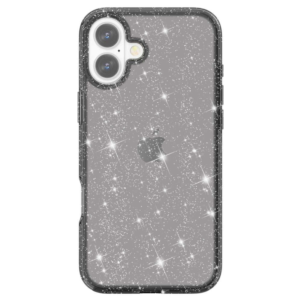 EIDERWOOD iPhone 16 Plus Hybrid Plast Deksel - Svart Glitter