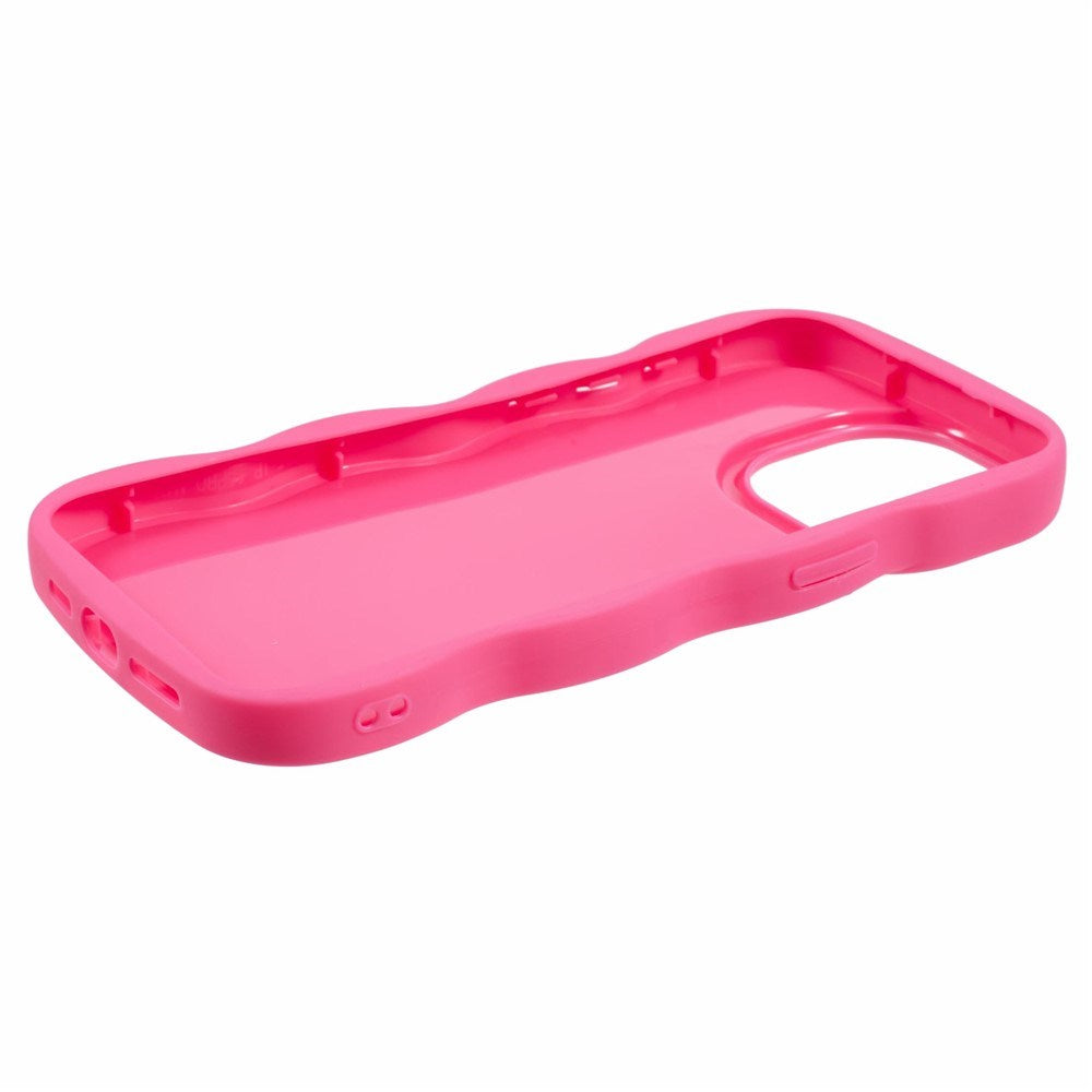 iPhone 15 Pro EIDERWOOD Fleksibelt Plast Wavy Deksel - Pink