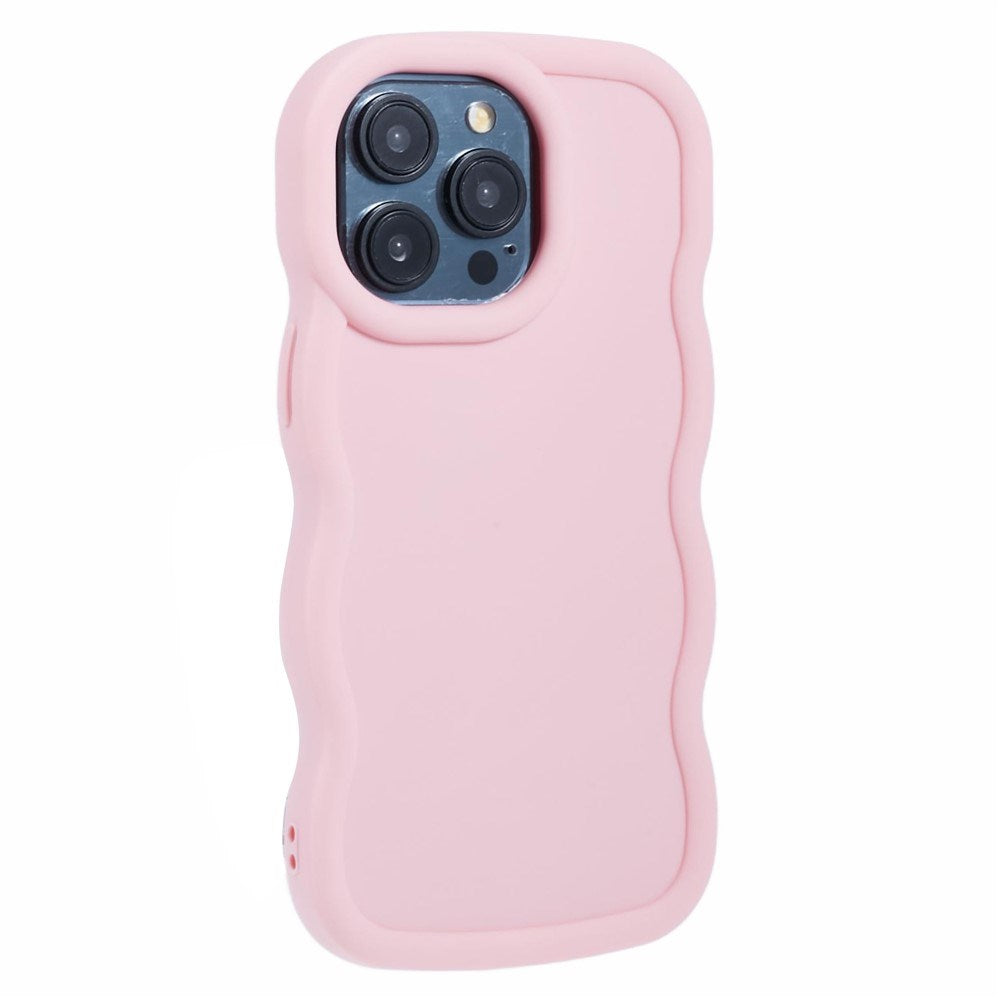 iPhone 14 Pro Max EIDERWOOD Fleksibelt Plast Wavy Deksel - Rosa