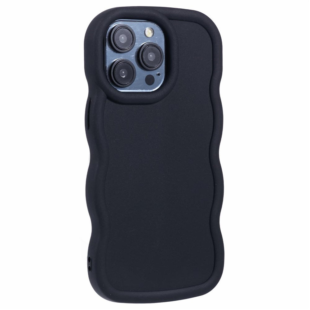 iPhone 14 Pro EIDERWOOD Fleksibelt Plast Wavy Deksel - Svart