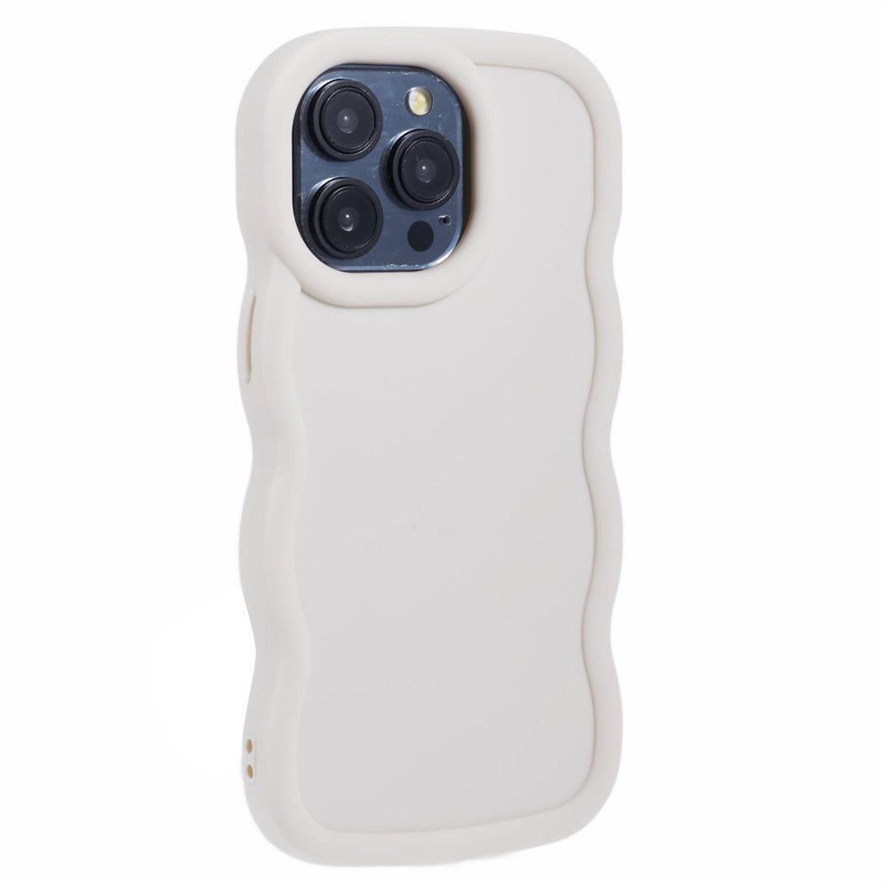 iPhone 12 / 12 Pro EIDERWOOD Fleksibelt Plast Wavy Deksel - Hvit