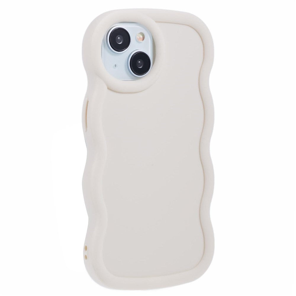 iPhone 14 EIDERWOOD Fleksibelt Plast Wavy Deksel - Hvit